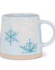 Wide Base Mug with Snowflakes
