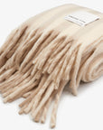 The Wool Stripe Throw - Taupe/White