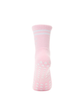 Je t'aime Pilates Grip Crew Socks in Pink