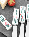 4-Piece Mahjong Bamboo Charm Resin Cheese Spreader