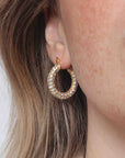 AUDREY HOOPS - pave - GOLD