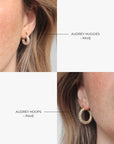 AUDREY HOOPS - pave - GOLD
