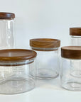 Glass Storage Jar with Acacia Wood Lid – 42 oz Airtight Food Container
