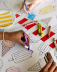 Coloring Summer Treats Placemat - 18 sheets