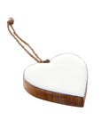 Enamel + Wood Heart Ornaments