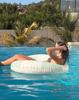 Tube Pool Ring - The Vacay Soft Olive Stripe
