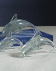 Marinella Decorative Glass Dolphin - Gray - 6 in