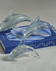 Marinella Decorative Glass Dolphin - Gray - 6 in