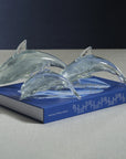 Marinella Decorative Glass Dolphin - Gray - 6 in