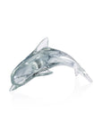 Marinella Decorative Glass Dolphin - Gray - 6 in