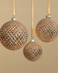Metallic Glass Ball Ornament - Shiny Gold