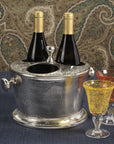 Alloy Three Bottle Wine Holder - Nickel