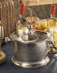 Alloy Three Bottle Wine Holder - Nickel