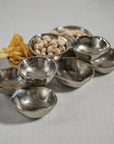 Small Cluster of 8 Serving Bowls- Nickel