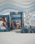 Palermo Blue Bone Inlay Photo Frame with Brass Trim - Sky Blue - 5x7