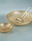 Villefranche Server Set - Gold with White Enamel