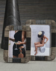 Majorca Black Chiseled Horn Photo Frame - 5x7