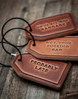 I Identify as a Carry On Leather Luggage Tag