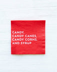 Elf Candy Cocktail Red Napkins