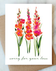 Gladiolas Sympathy Greeting Card | Sympathy & Condolence