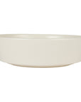 Stoneware Serving Dish with Acacia Wood Pedestal