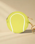 Tennis Ball Keychain Bag Charm Sports Coin Purse Pouch
