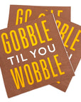 Thanksgiving/Fall Cocktail Napkins Gobble Til You Wobble20ct