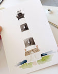 Seaside paintable watercolor notecard set