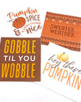 Thanksgiving/Fall Cocktail Napkins Gobble Til You Wobble20ct