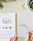 Camping watercolor workbook