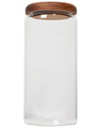 Glass Storage Jar with Acacia Wood Lid – 42 oz Airtight Food Container