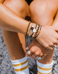 "Game Day" Black/Gold Hair Tie Bracelet