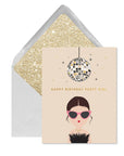 Disco Party Girl Birthday Greeting Card