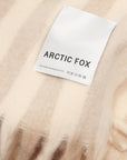 The Wool Stripe Throw - Taupe/White
