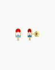 Popsicle Enamel Flat Back Kids Earrings