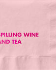 Spilling Wine & Tea Funny Cocktail Napkins – 20-Pack