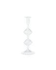10-inch Candeliere glass taper holder for elegant tabletop and mantel décor