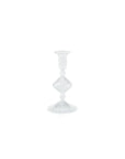 7-inch Candeliere glass taper holder for elegant tabletop and mantel décor