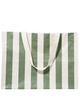 Carryall Beach Bag - The Vacay Olive Stripe