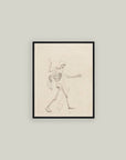Walking in a Dead Man's Bones Framed Antique Art