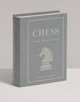 Chess Bookshelf Edition – Wooden Chess Set in Fabric-Wrapped Book Box