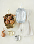 Cast Aluminum Pumpkin Shaped Dish, 2 Finishes
