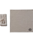Embroidered Pumpkin Cotton Chambray Napkins – Set of 4