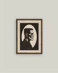 Frankenstein Cameo Framed Vintage Halloween Canvas Art