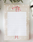 Pink bow checklist notepad