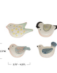 Hand-Painted Stoneware Bird Shaped Dish