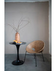 Tall Paulownia Wood Vase – Decorative Brown Vase for Flowers