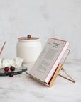 Metal Standing & Foldable Book Holder – Gold Finish