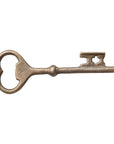 6-1/4"L Cast Iron Key Shaped Bottle Opener, Antique Brass Finish