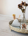 Stoneware Heart Shaped Match Holder with Striker – White